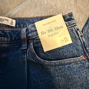 Abercrombie & Fitch Blue Denim “The ‘80s Mom” High Rise Jeans